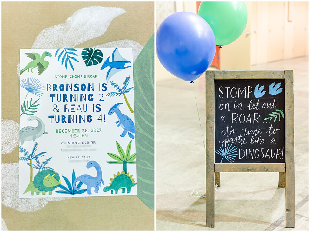 dinosaur birthday invitation, dinosaur birthday sign, blue and green birthday theme, stomp chomp roar, boys birthday party ideas, dinosaur party, 2nd birthday, 4th birthday